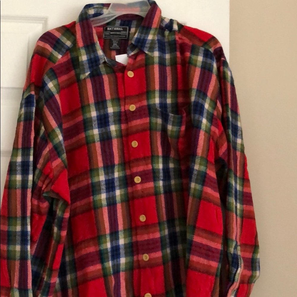 Flannel button down top - Picture 2 of 4